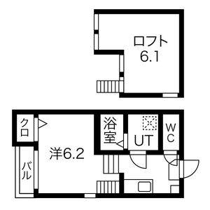 1K 間取り図