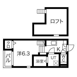 1K 間取り図