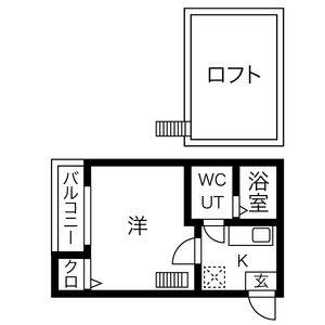1K 間取り図