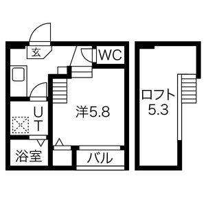 1K 間取り図