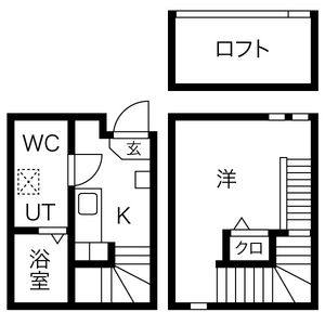 1K 間取り図