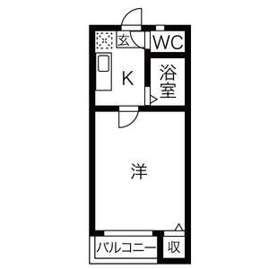 1K 間取り図