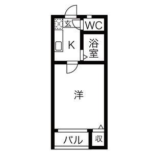 1K 間取り図