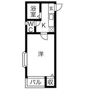 1K 間取り図