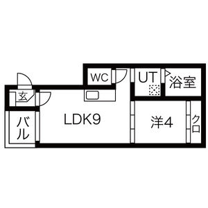 1LDK 間取り図