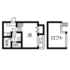 1K 間取り図