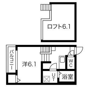 1K 間取り図