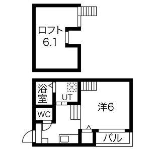 1K 間取り図