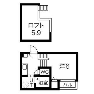 1K 間取り図