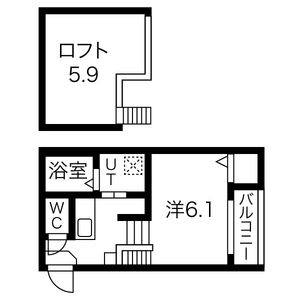1K 間取り図