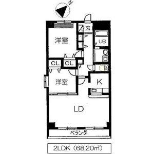 2LDK 間取り図