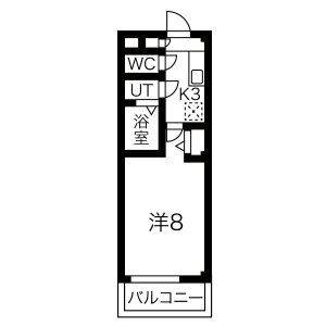 1K 間取り図