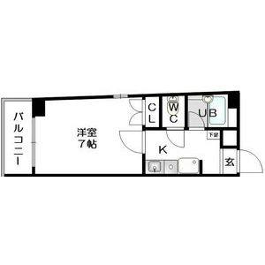 1K 間取り図
