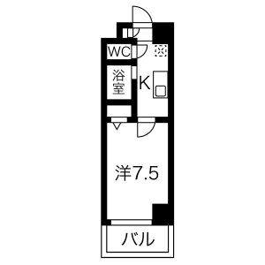 1K 間取り図
