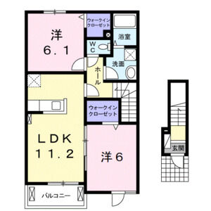 2LDK 間取り図