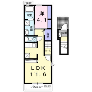 1LDK 間取り図