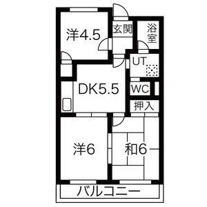 3DK 間取り図