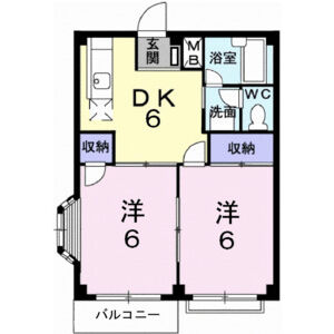 2DK 間取り図