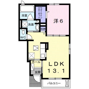 1LDK 間取り図
