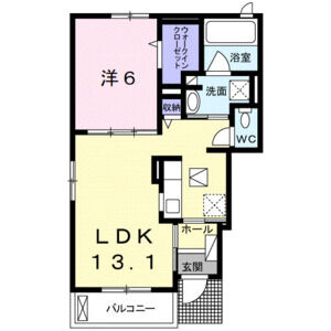1LDK 間取り図