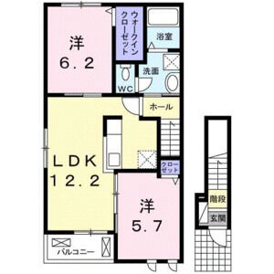2LDK 間取り図