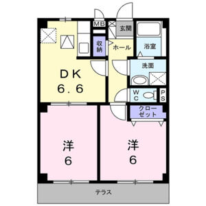 2DK 間取り図