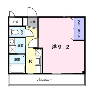 1K 間取り図