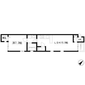 1LDK 間取り図