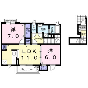 2LDK 間取り図