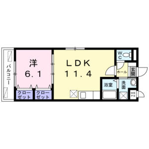 1LDK 間取り図