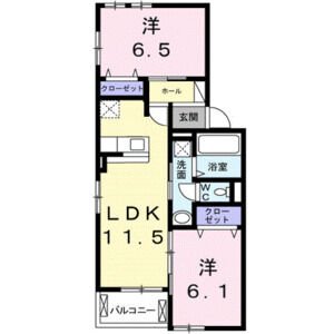 2LDK 間取り図