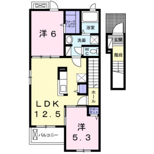 2LDK 間取り図