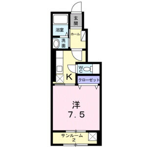 1K 間取り図