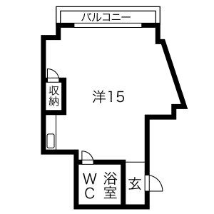 ワンルーム 間取り図