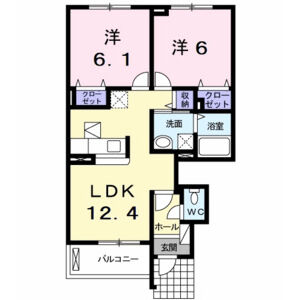 2LDK 間取り図