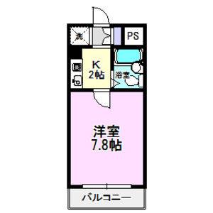 1K 間取り図