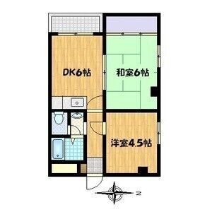 2DK 間取り図