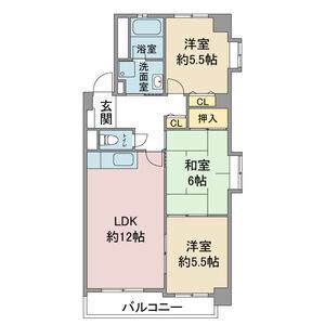 3LDK 間取り図