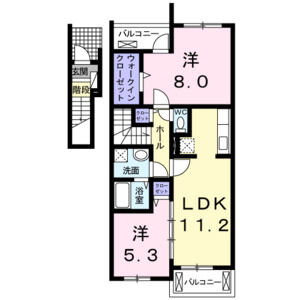 2LDK 間取り図
