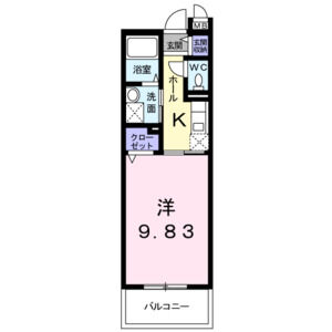 1K 間取り図