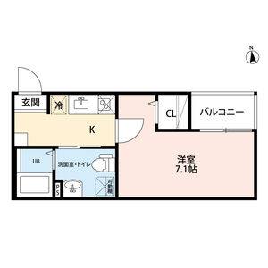 1K 間取り図