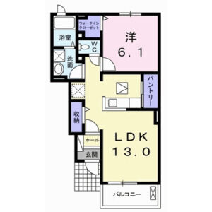 1LDK 間取り図