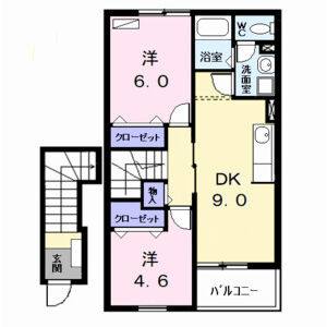 2DK 間取り図