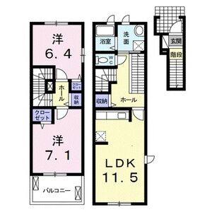 2LDK 間取り図