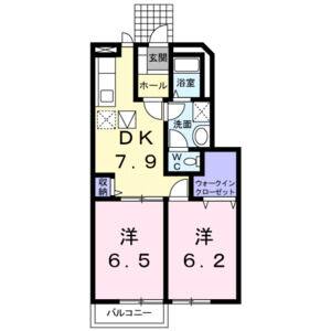 2DK 間取り図