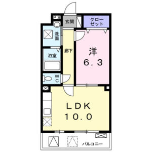 1LDK 間取り図