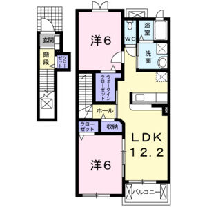 2LDK 間取り図