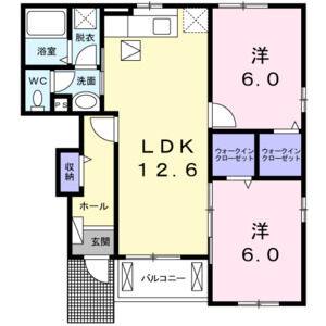 2LDK 間取り図
