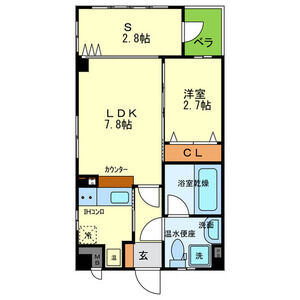 1DK 間取り図