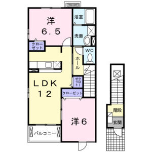 2LDK 間取り図